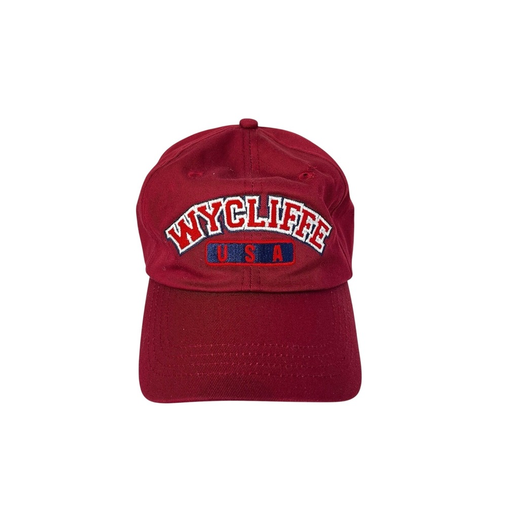 Wycliffe Bible Translators Red Baseball Hat Cap Adjustable Christian USA